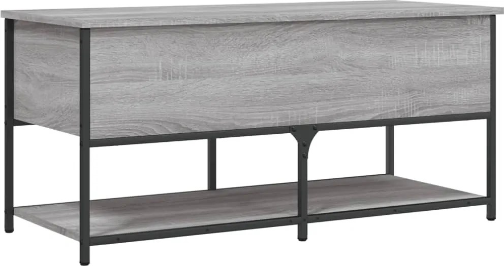 vidaXL szürke sonoma színű szerelt fa tárolópad 100 x 42,5 x 47 cm