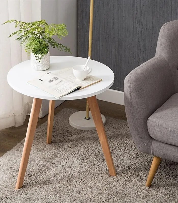 Skandináv stílusú dohányzóasztal 40 cm - fehér
