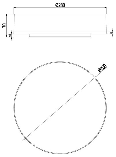 Top Light - LED Fürdőszobai mennyezeti lámpa BOXTER LED/24W/230V IP54 átm. 28 cm