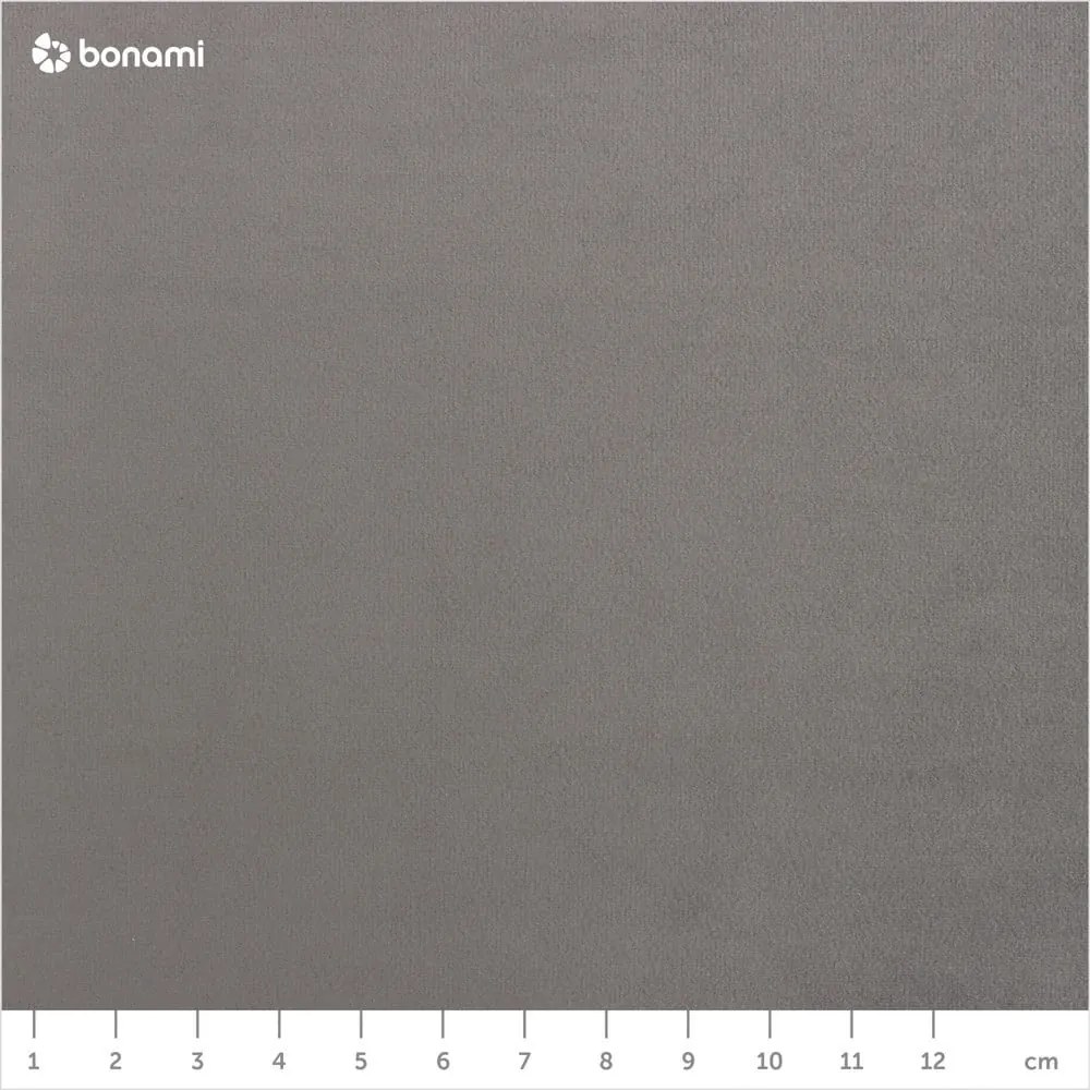 Világosszürke kárpitozott franciaágy tárolóhellyel, ágyráccsal 160x200 cm Kelp – Micadoni Home