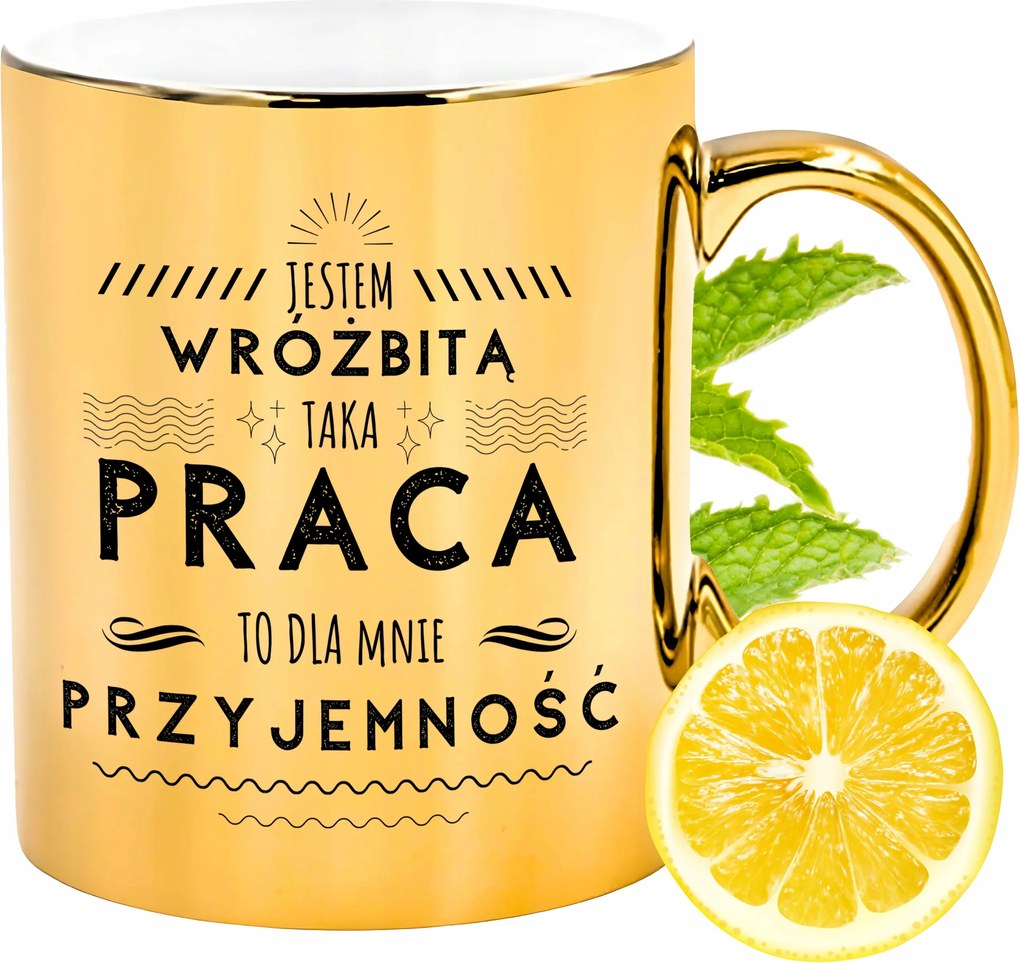 Arany csillogó bögre jósnőnek ajándék fényképes nyomtatással