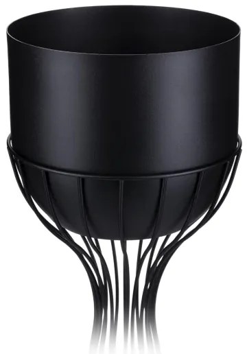 Fém virágcserép LOFT 68x20 cm fekete