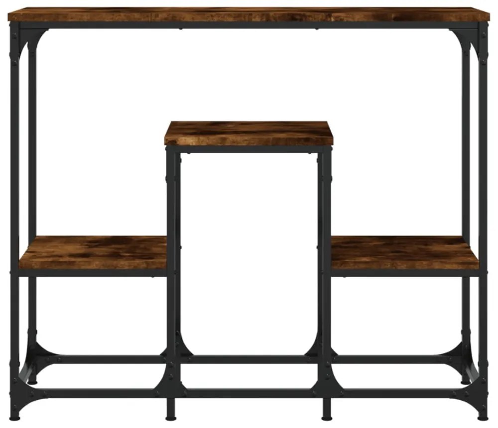 füstös tölgy színű szerelt fa tálalóasztal 89,5x28x76 cm