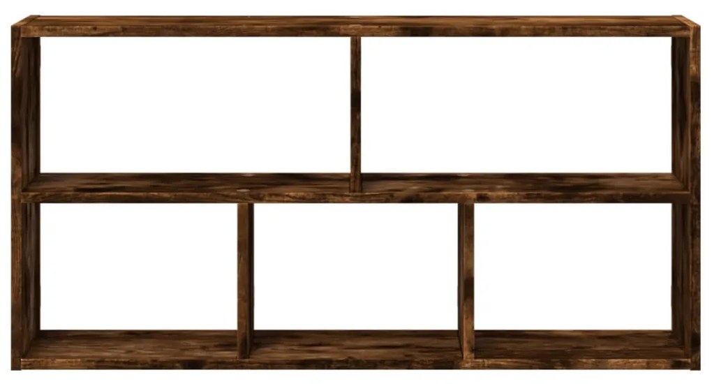 füstös tölgy színű szerelt fa fali polc 100 x 25 x 50 cm