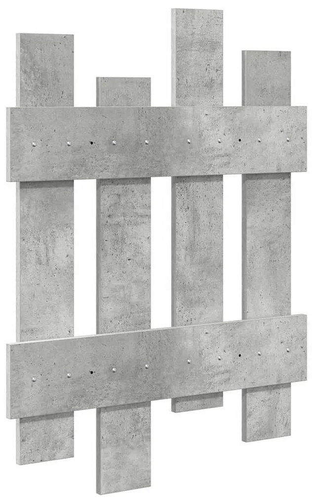 Fali Kabáthorog tárolóval Beton szürke 60 x 3 x 82 cm Faanyag