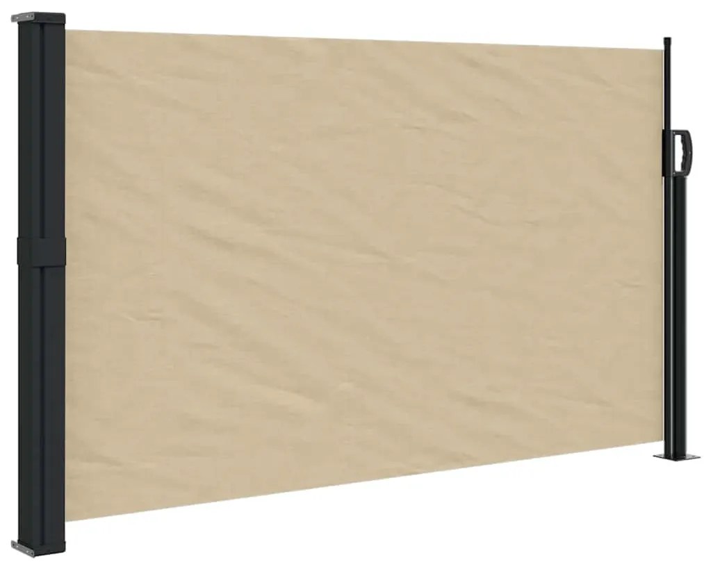 bézs behúzható oldalsó napellenző 117 x 300 cm
