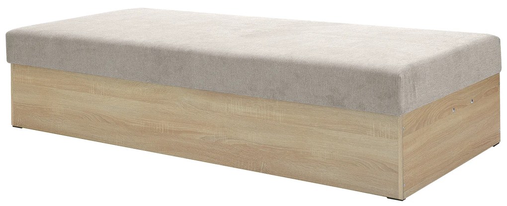 Egyszemélyes ágy (heverő) 85 cm Idona (barnásszürke) (ágyráccsal és matraccal) (tárolóhellyel). 1098586