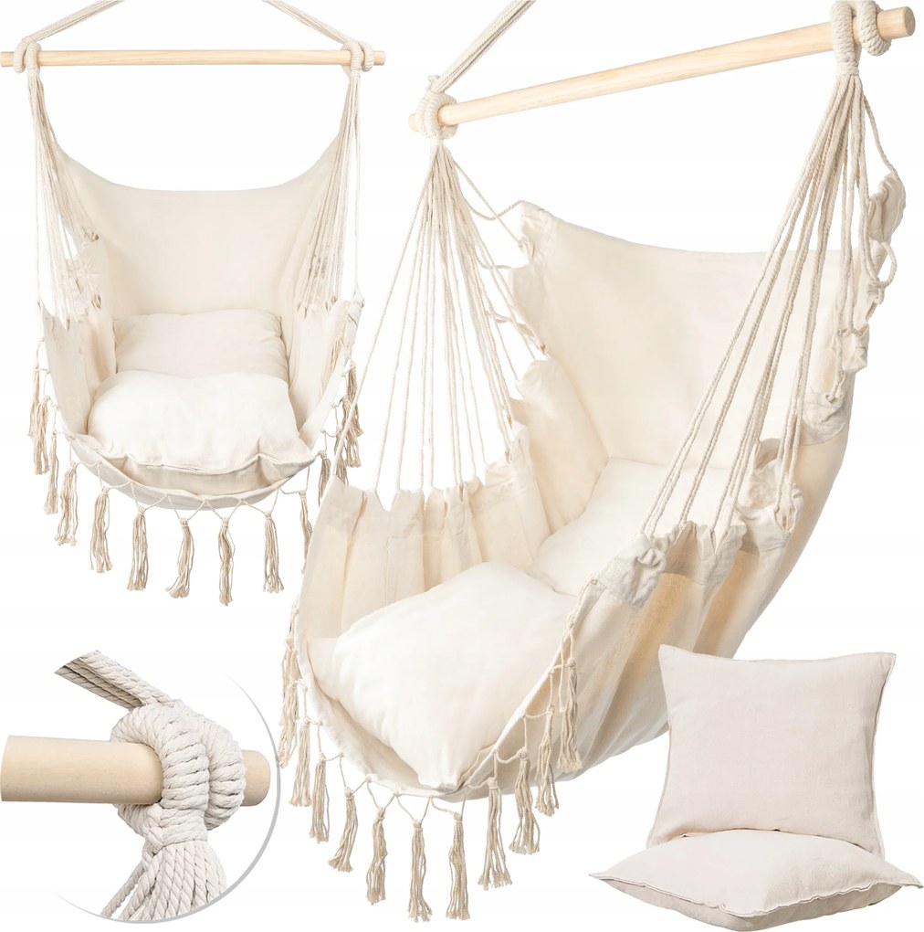 Függőszék Kerti Szék Brazil Függőágy Hinta Gubó 2 Párna