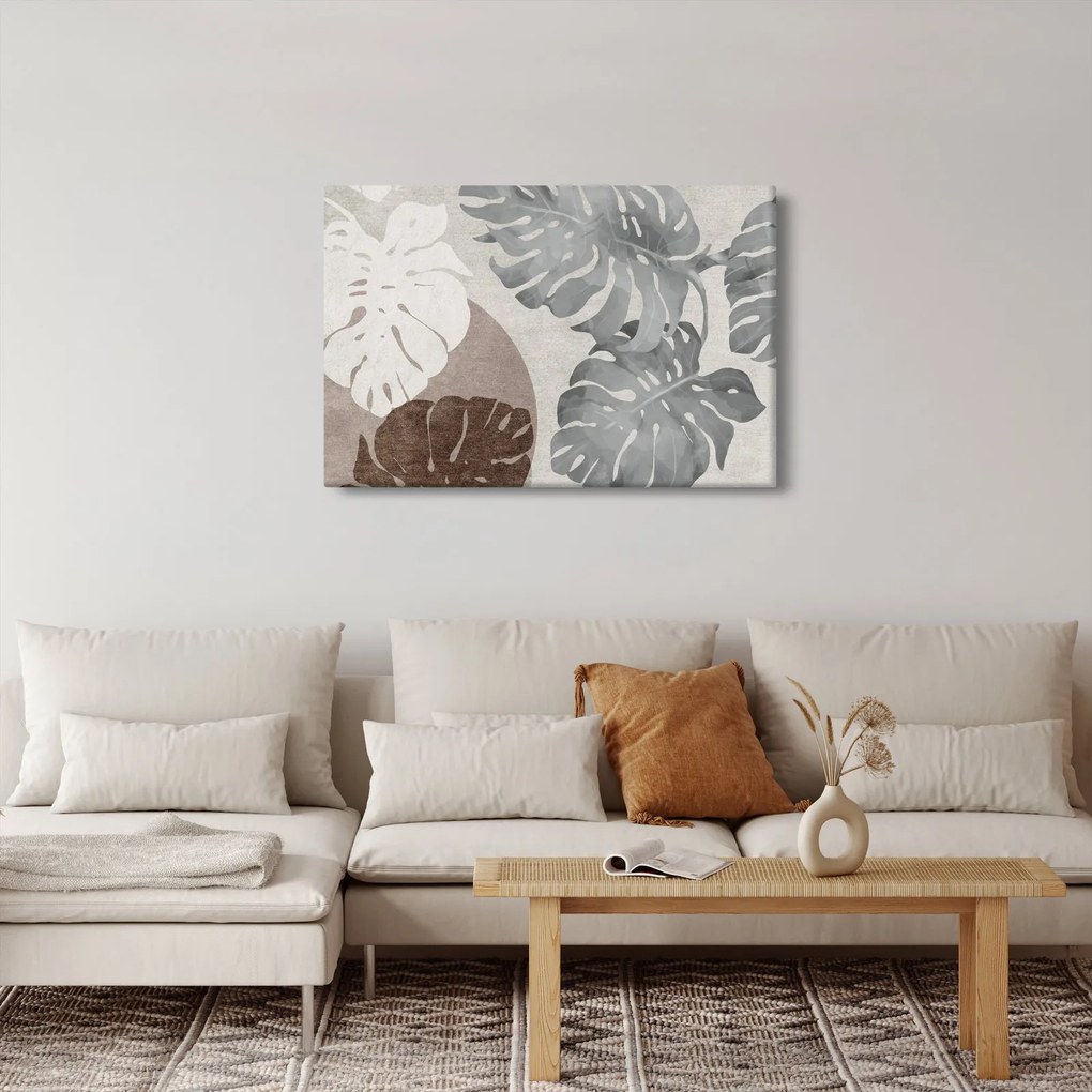 Kép - Design levelekkel (90x60 cm)