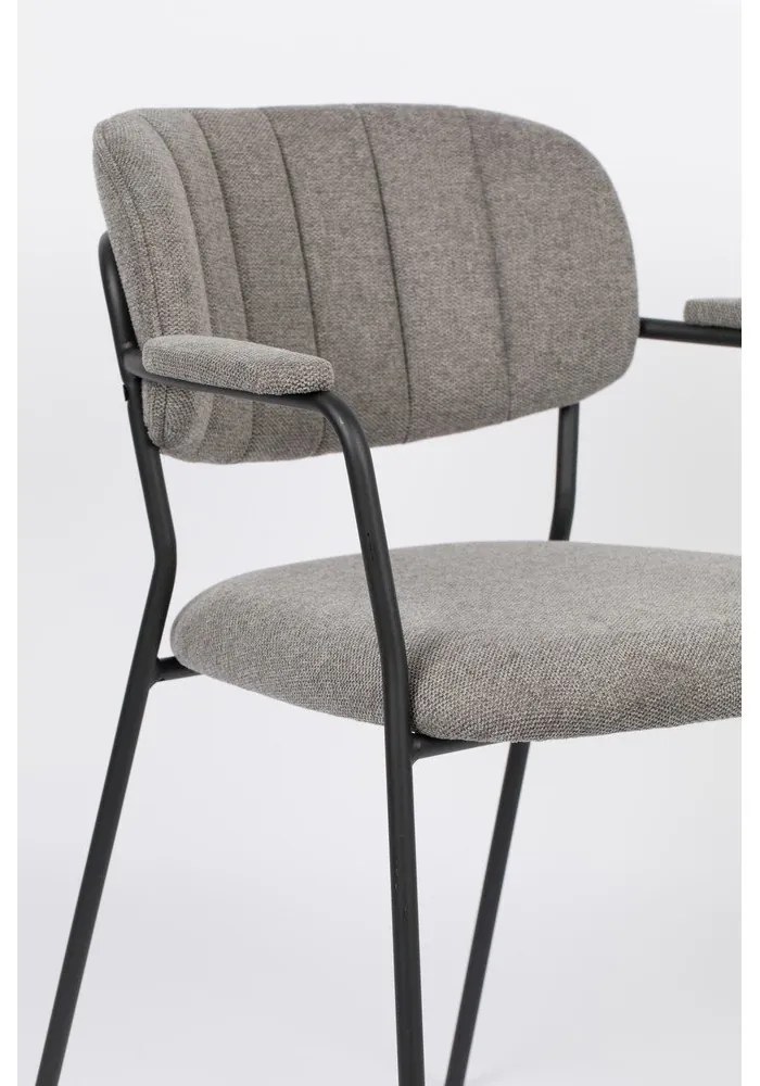 Világosszürke étkezőszék szett 2 db-os Jolien – White Label