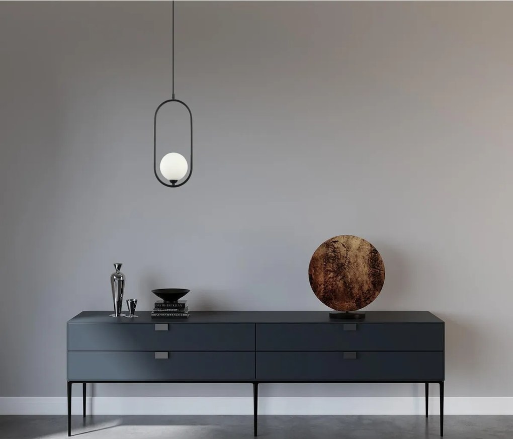 Italux modern függeszték lupus fehér fekete itxpnd-3965-1-bk