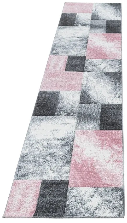 Rózsaszín-szürke futószőnyeg 80x300 cm Hawaii – Ayyildiz Carpets