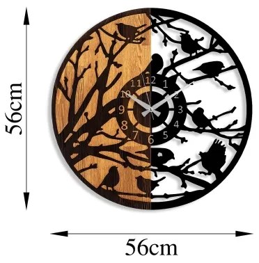 Fali óra 56 cm átmérő, 1xAA, fa/fém kivitel