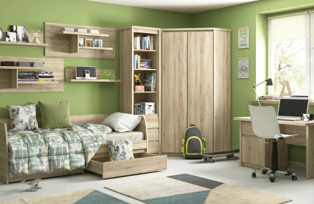 Sarokszekrény 2D, sonoma tölgy, NORTY TYP 27