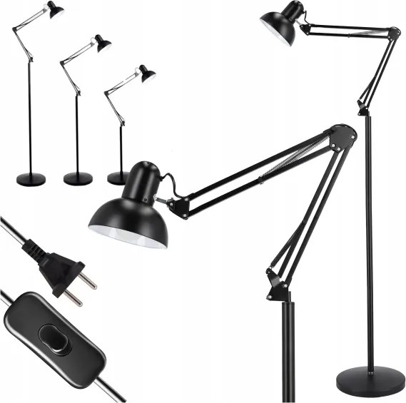 Állólámpa 1x E27/40W/230V fekete