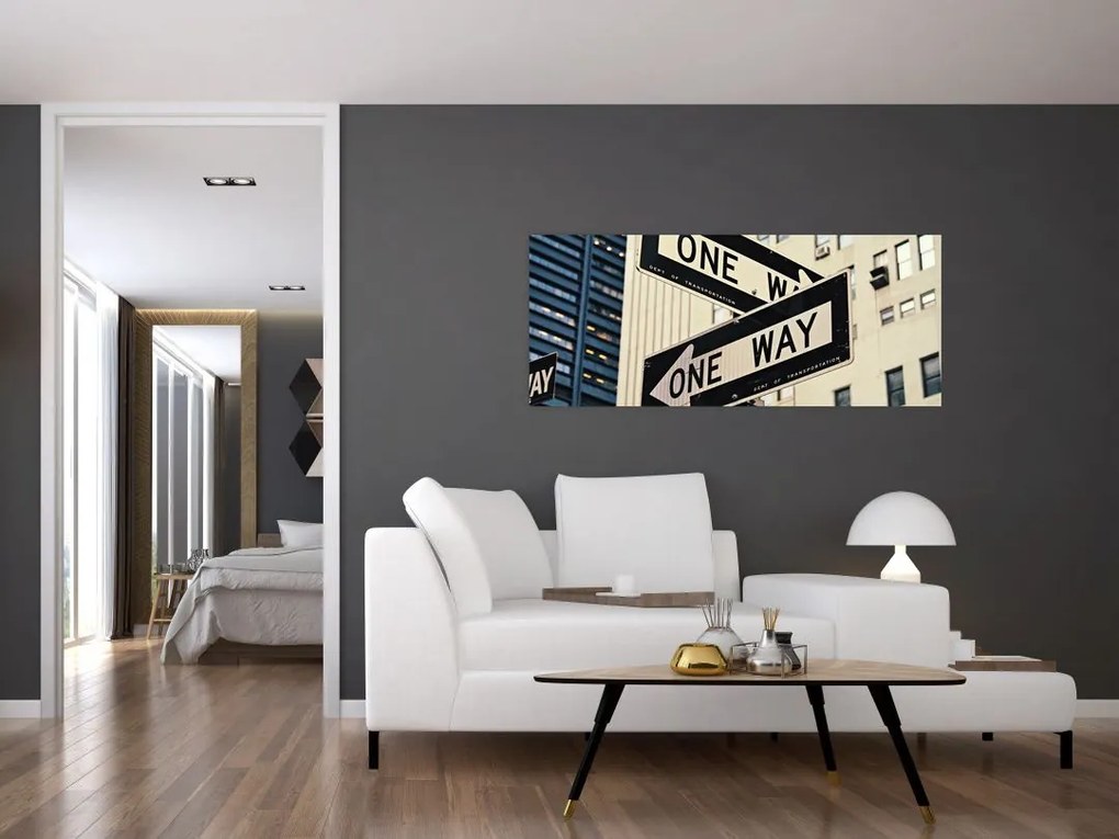 Kép - New York ONE WAY (120x50 cm)