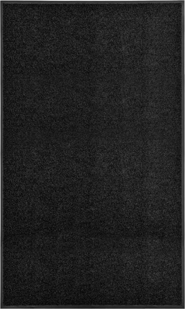 vidaXL fekete kimosható lábtörlő 90 x 150 cm