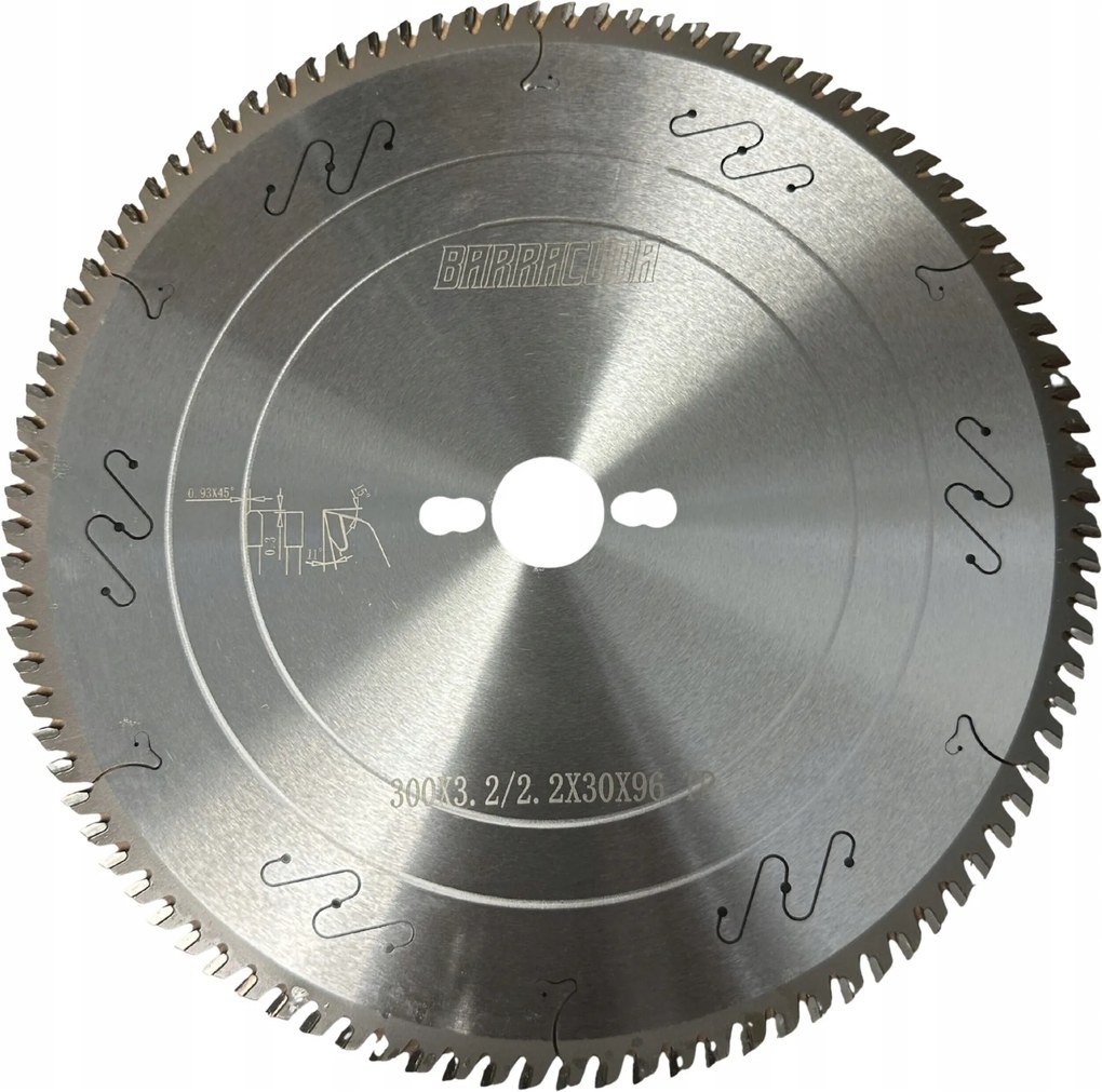 Barracuda Forgácslap- és MDF-fűrész 300x30x96Z Chrome