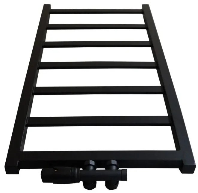 Regnis DEX, fűtőelem 430x1520mm központi csatlakozással 50mm, 642W, fekete matt, DEX150/40/D5/FEKETE