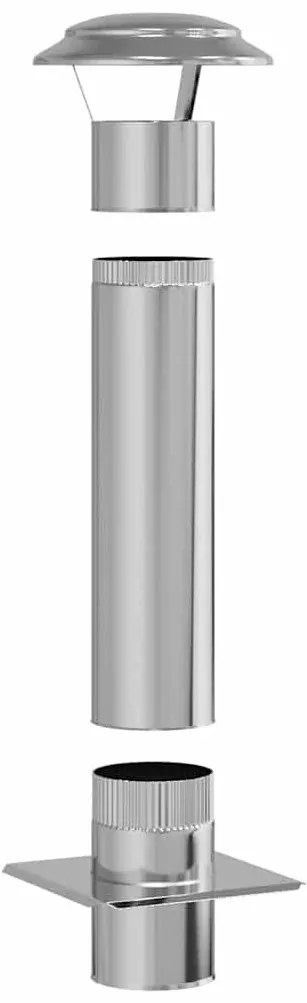 Kémény Kiterjesztés Ezüst 25 x 25 x 82 cm Rozsdamentes acél