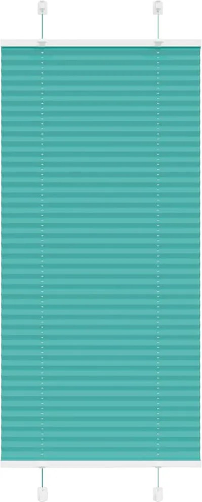 vidaXL pliszírozott redőny Benzinzöld 65x150 cm szövetszélesség