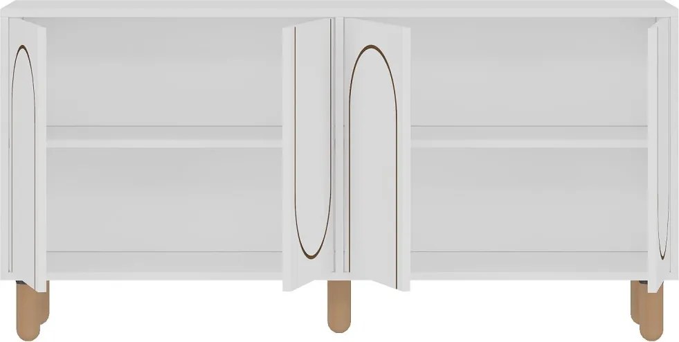 Verona komód, fehér, 150 cm