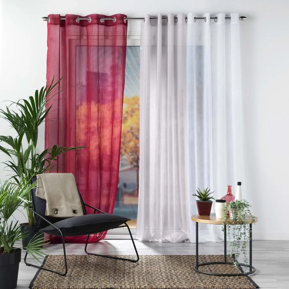 Világoszöld átlátszó függöny 140x240 cm Telma – douceur d'intérieur