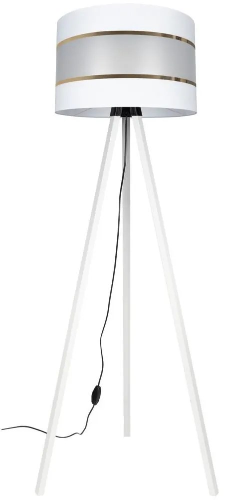 CORAL Állólámpa 1xE27/60W/230V fehér/arany