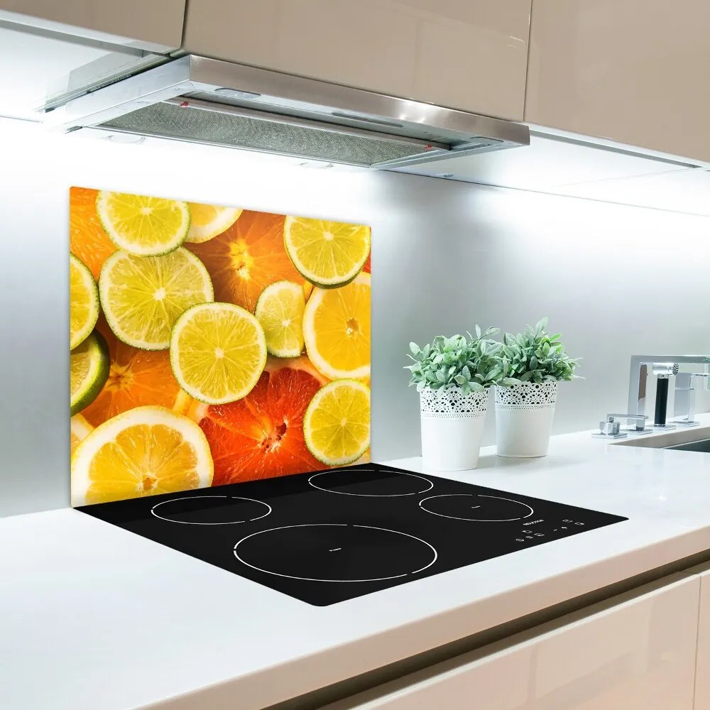 Üveg vágódeszka Citrusfélék 60x52 cm