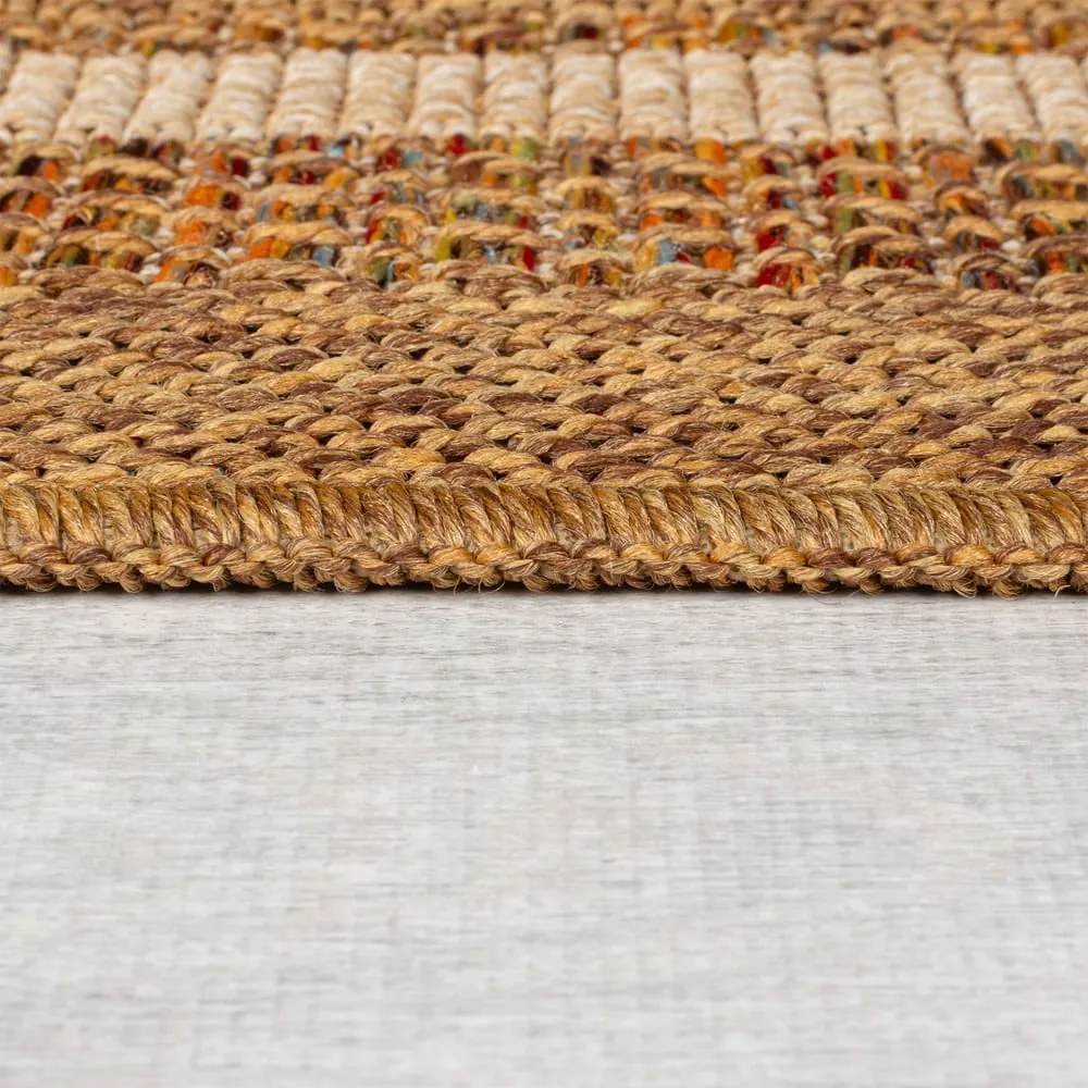 Natúr színű kültéri-beltéri szőnyeg 160x230 cm Layla Border – Flair Rugs
