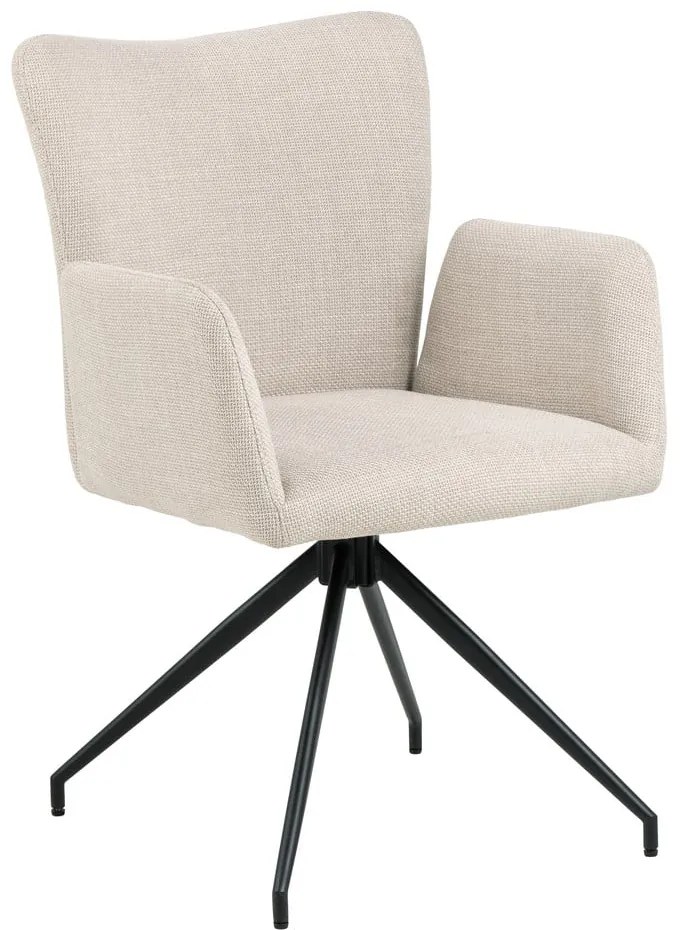 Bézs kárpitozott karfás étkezőfotel szett 2 db-os Laura – Actona