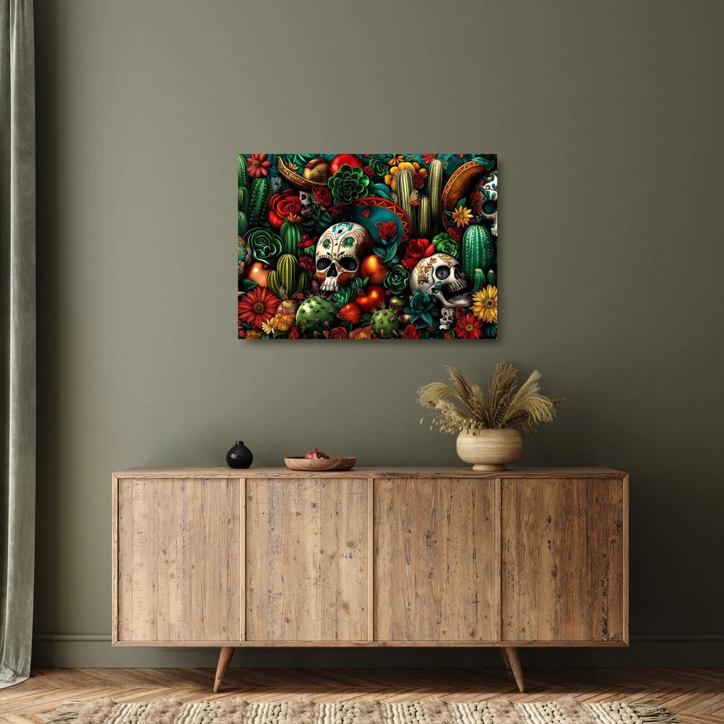 Üveg kép - Mexikói koncepció (70x50 cm)