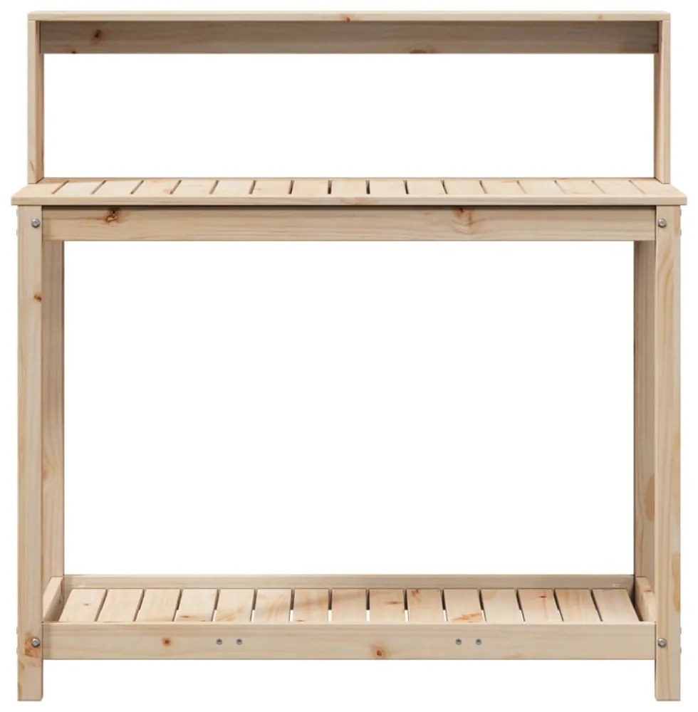 tömör fenyőfa ültetőasztal polccal 108 x 50 x 109,5 cm