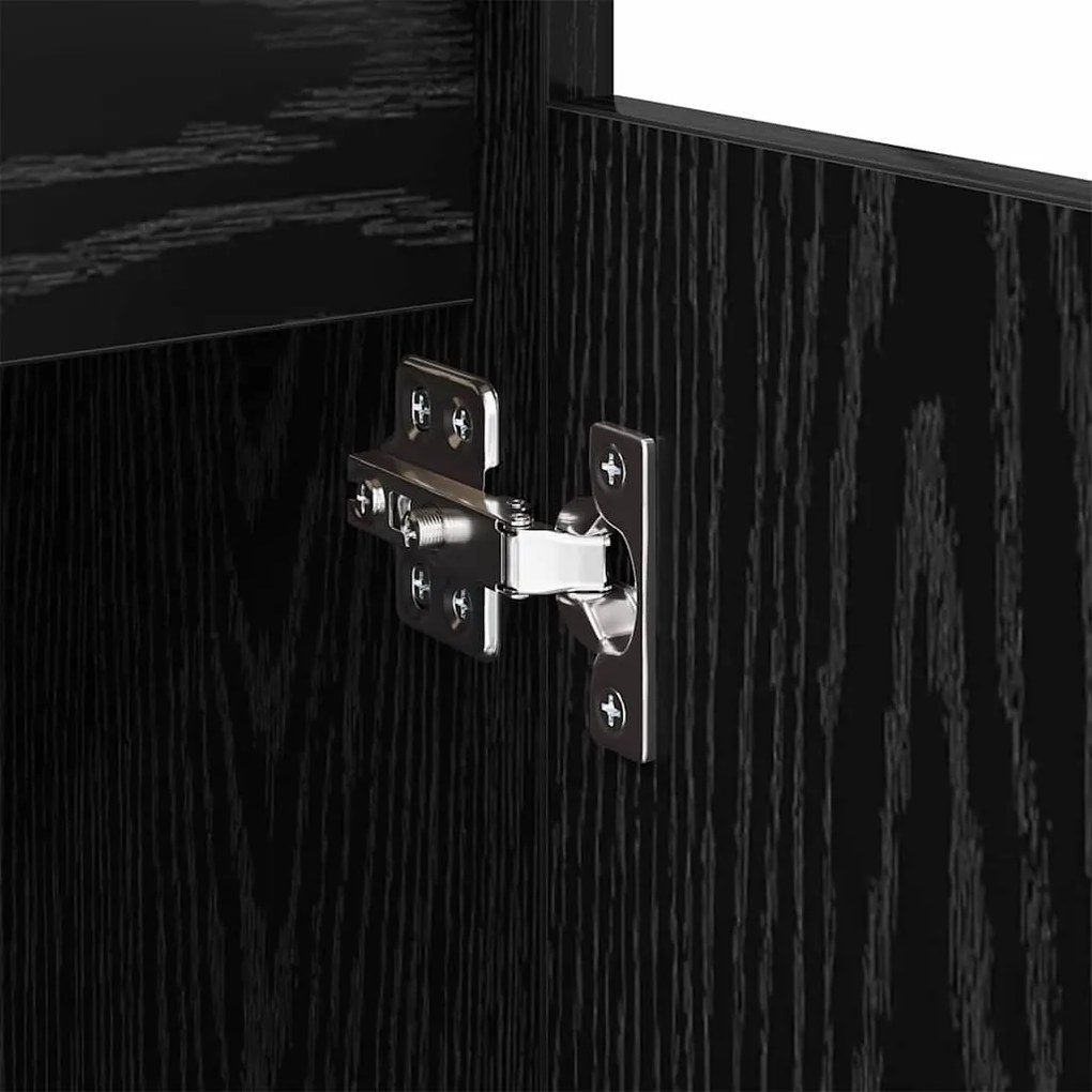 Széf fiókkal Fekete tölgy 60 x 35 x 70 cm Műszaki fa és vas