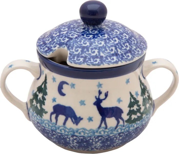 Cukortartó 200 ml Művészeti kerámia Bolesławiec dek 2822 Rénszarvas Liana