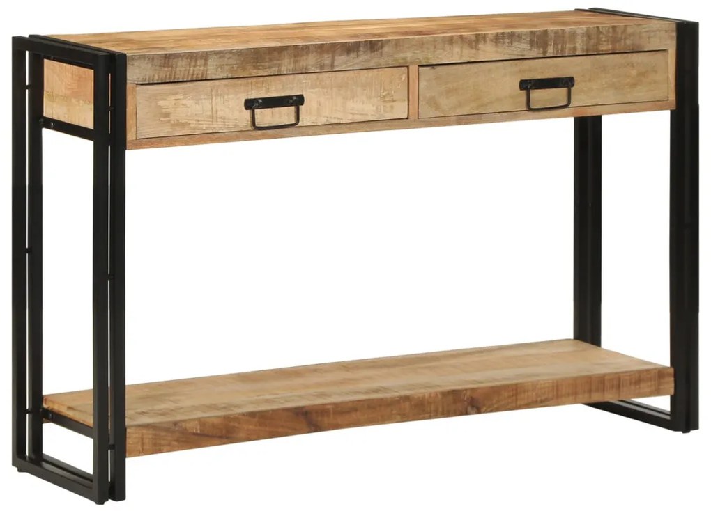 Konzolasztal 120x33x75 cm Tömör rusztikus mangófából