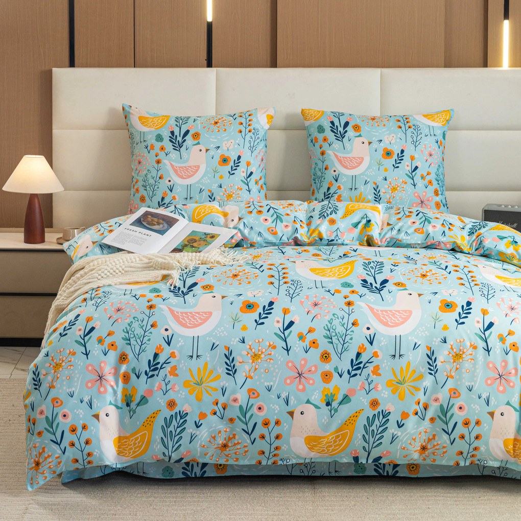 Mikroszálas ágyneműhuzat SPRING TWEET színes Ágyneműhuzat mérete: 2 db 70 x 90 cm | 200 x 220 cm