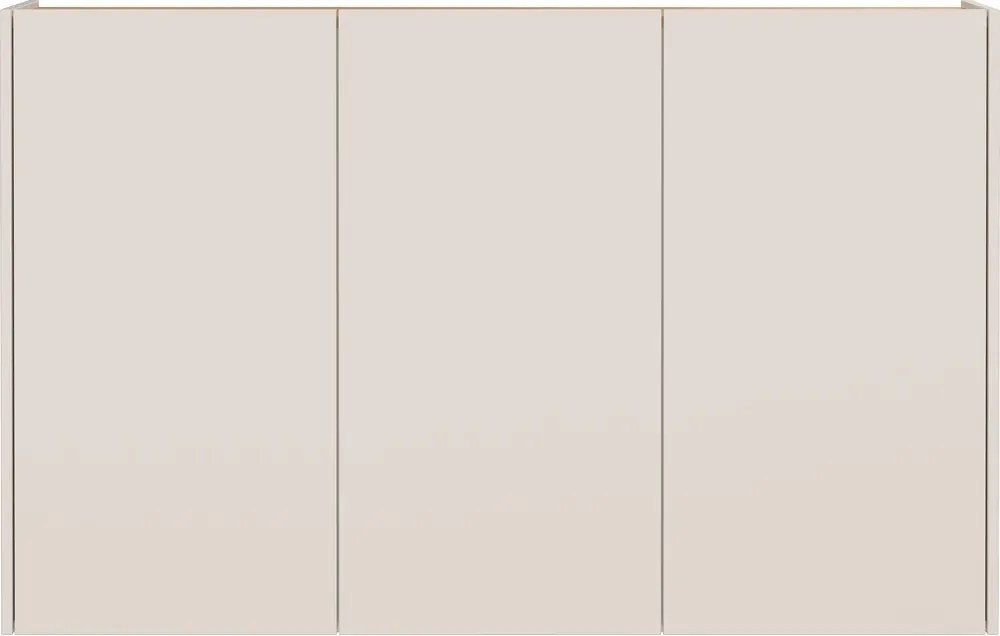 Krémszínű szekrény tölgyfa dekorral 138x87x25 cm Libbiano – Germania