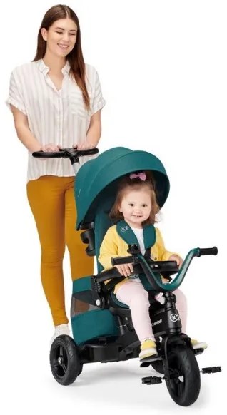 KINDERKRAFT - Gyermek tricikli 5v1 EASYTWIST zöld/fekete