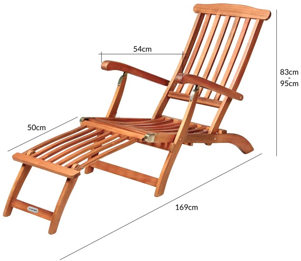 Deuba Queen Mary kerti napozóágy - akác