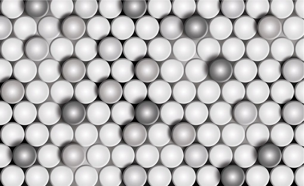 Fotótapéta Szürke gömbök absztrakt geometria háló illúzió 200x140 +ragasztó