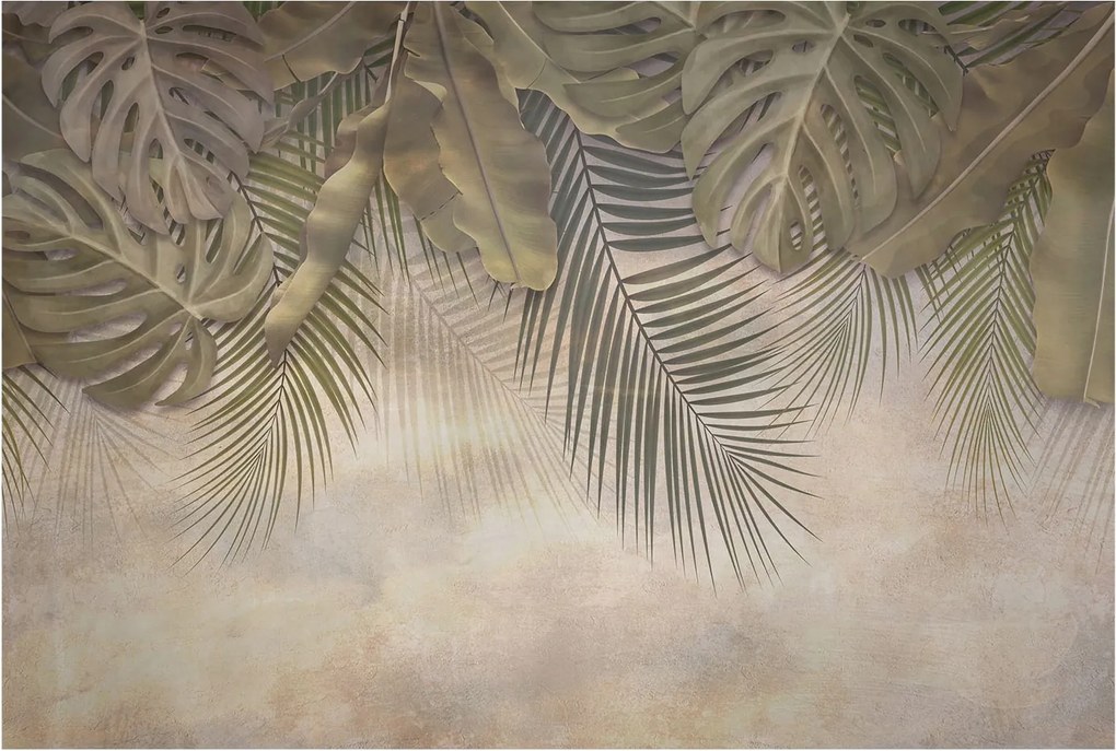 Stílusos Dekoratív Fotótapéta Trópusi levelek 104x70 Ragasztó