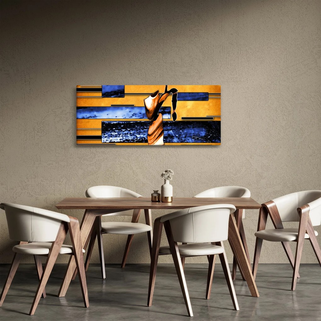 Egy absztrakt festmény képe (120x50 cm)