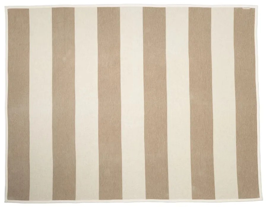 Bézs-krémszínű gyapjúkeverék takaró 140x180 cm Bob Mud Vanilla – Pappelina
