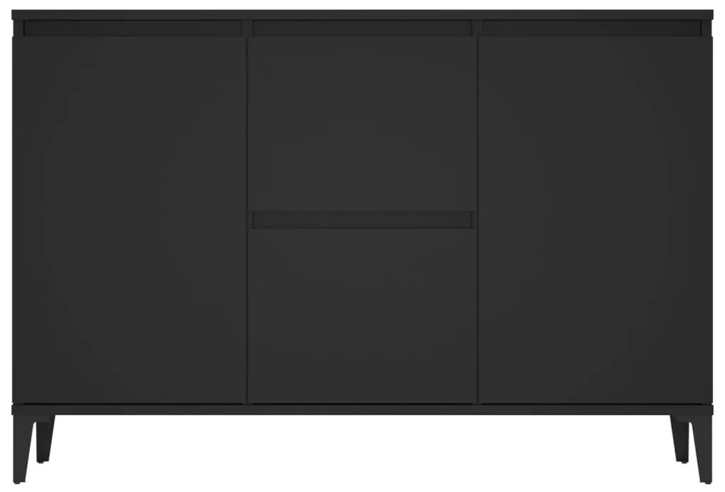 fekete szerelt fa tálalószekrény 102 x 35 x 70 cm