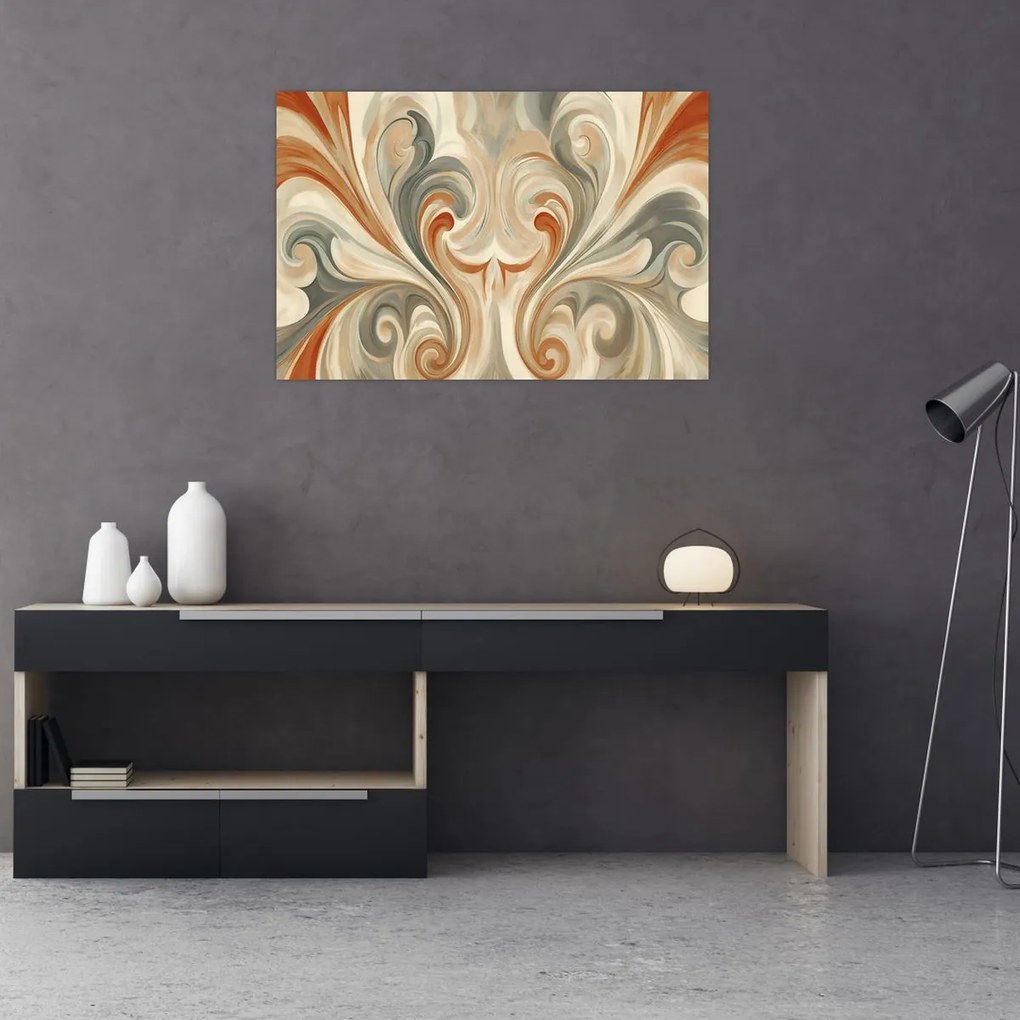 Kép - Örvények földszínekkel (90x60 cm)