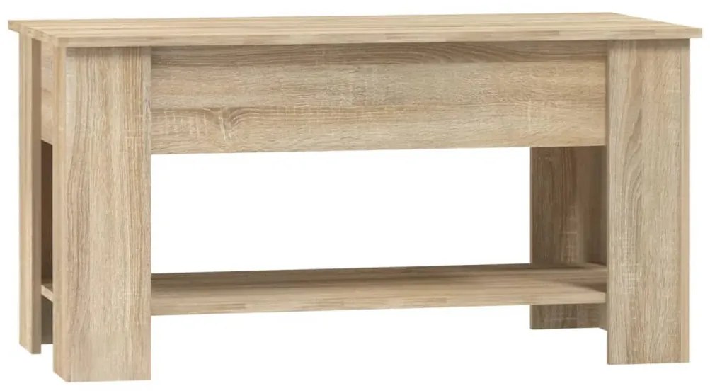 Sonoma tölgy színű szerelt fa dohányzóasztal 101 x 49 x 52 cm