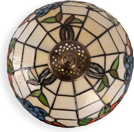 BRILAGI - JUNGLE Tiffany stílusú ólomüveg asztali lámpa 1xE27/60W/230V + 1xE14/40W
