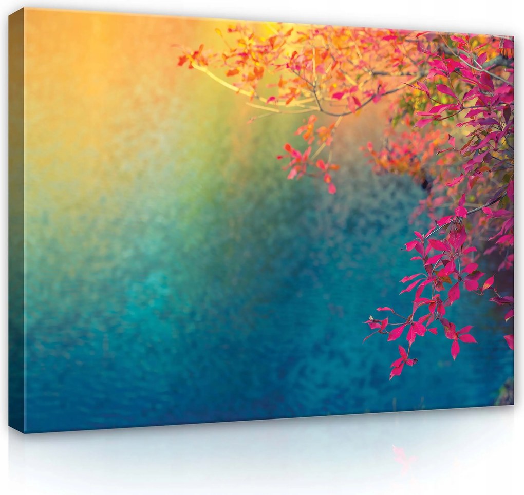 Vászonkép 100x75 Őszi levelek fa színek ősz természet nyugalom idő