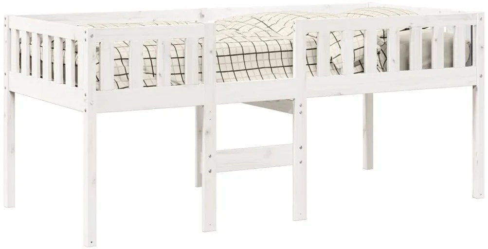 fehér tömör fenyőfa gyerekágy matrac nélkül 75 x 190 cm